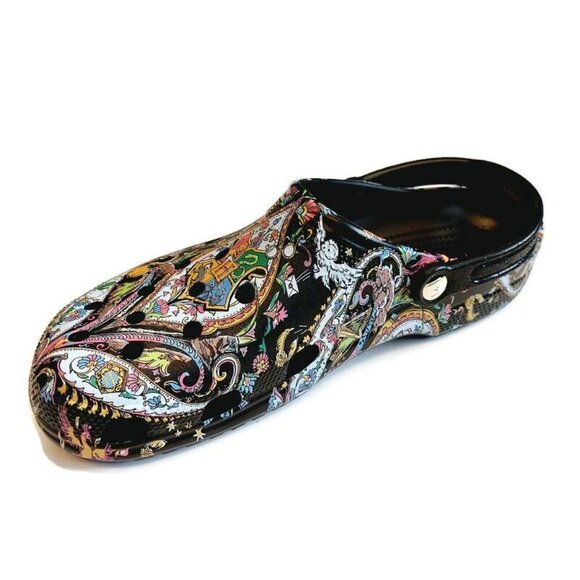 CROCS Classic Harry Potter Vera Bradley Clog Sandals Mens Size 13 Black Multi - Picture 4 of 11